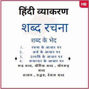 Shabd Rachna | Shabd ke bhed